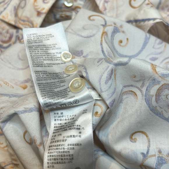 Tommy Bahama Newport Coast Long Sleeve Button Up Paisley Print Men Shirt Size M - Picture 12 of 17